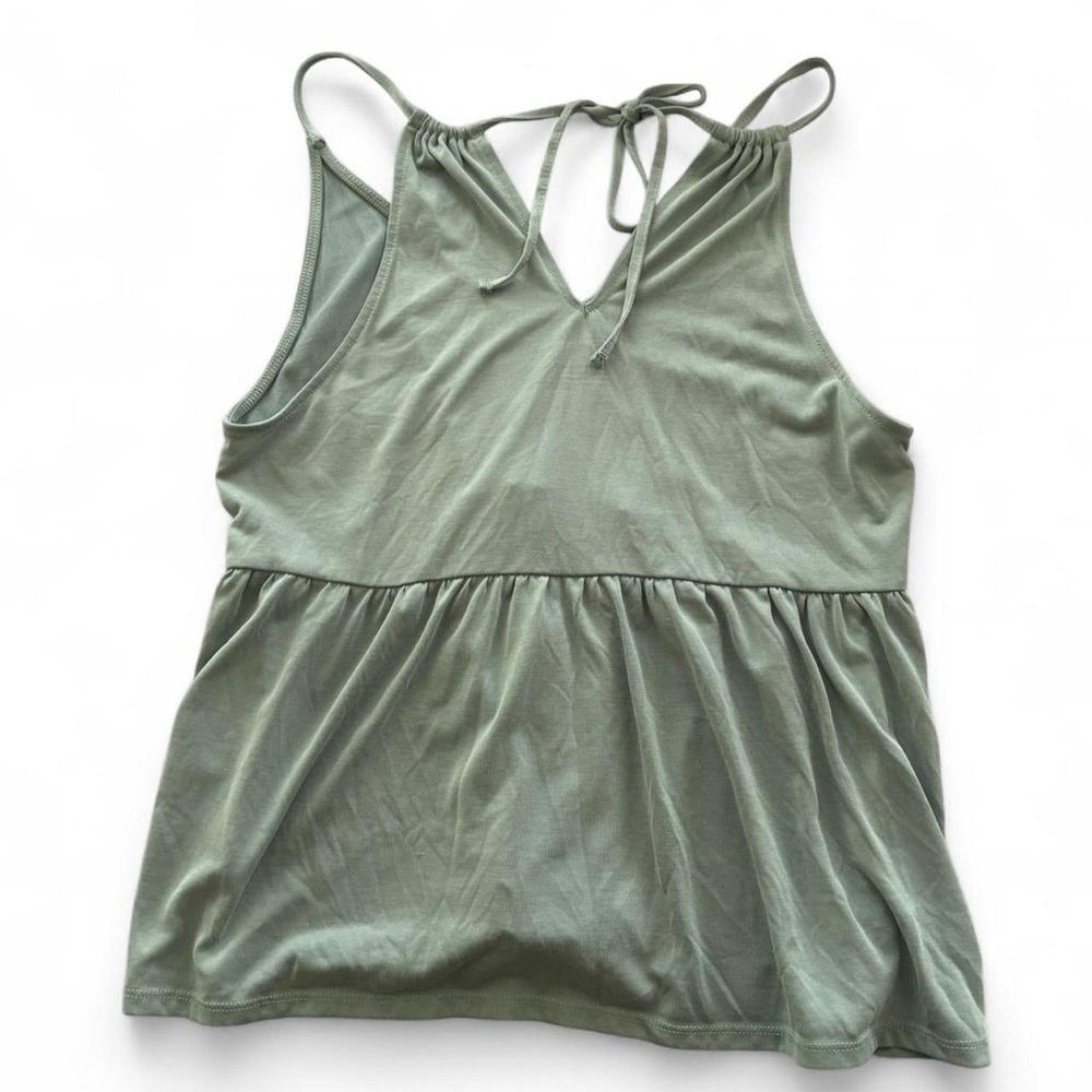 American Eagle Outfitters Gray V-Neck Top - Picture 2 of 4